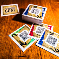 QR codes kaartjes Golden GOAT