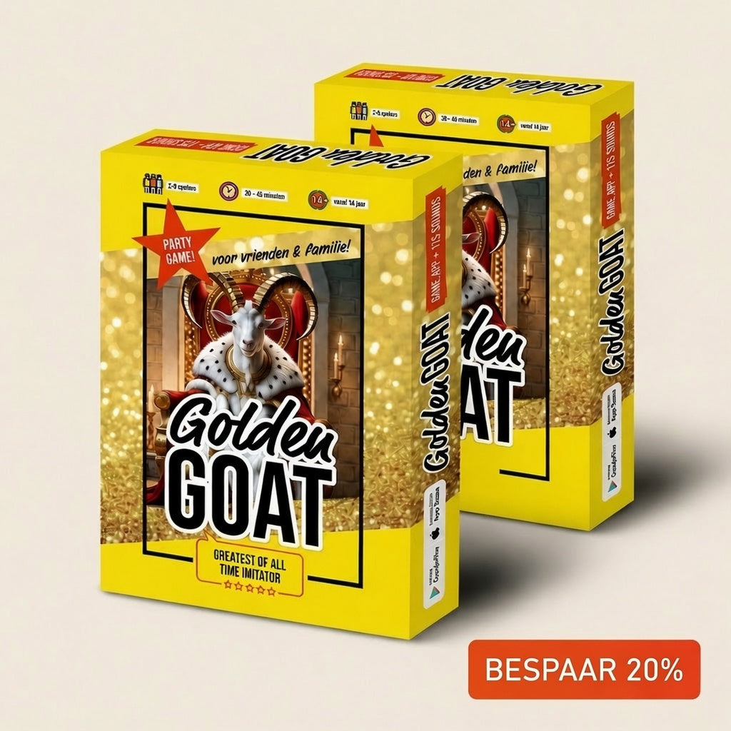 2 stuks | Golden GOAT – NL Partygame