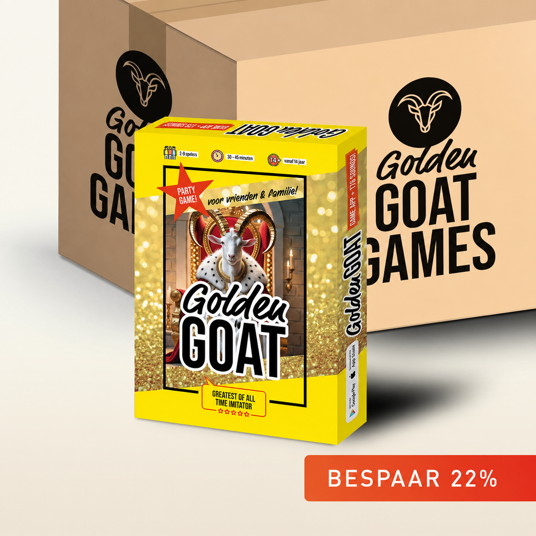 12 stuks | Golden GOAT – NL Partygame